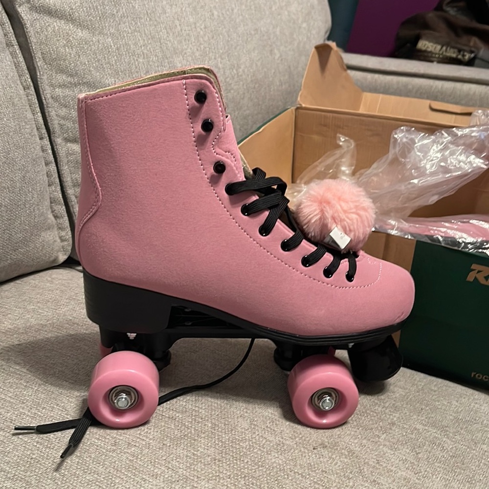 Pink roces roller skates